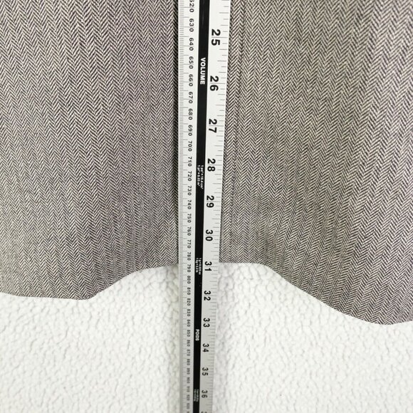 Vintage Blazer Mens 40R Gray Herringbone Two Button Vented Wool Silk Casual - Picture 6 of 15
